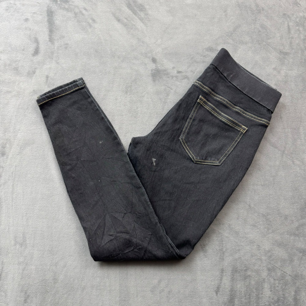 lei Womens Skinny Pull On Jeggings Dark Wash Size M Elastic Waist Stretch Denim